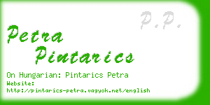 petra pintarics business card